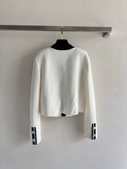 Cropped knit cardigan