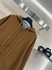Hooded Zippered Drawstring Jacket