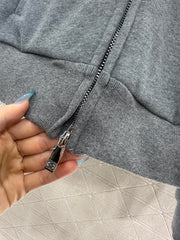 Hooded Zip-Up Jacket with Brushed Fleece