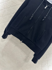 Hooded Zip-Up Jacket with Brushed Fleece