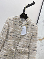 Waist-cinching woven jacket