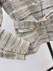 Waist-cinching woven jacket