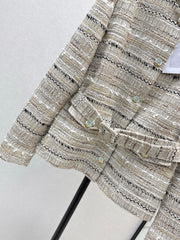 Waist-cinching woven jacket