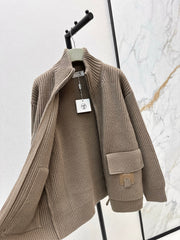 Wool knitted jacket