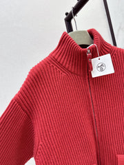 Wool knitted jacket