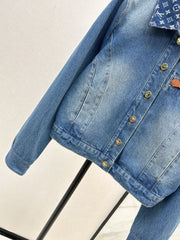 Collared denim jacket