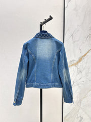 Collared denim jacket