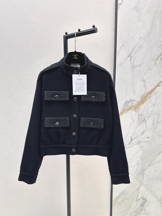 A wool coat with pockets