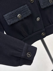 A wool coat with pockets