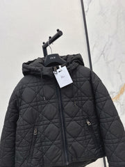 Plaid Hooded Down Jacket