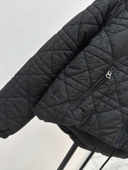 Plaid Hooded Down Jacket
