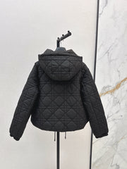 Plaid Hooded Down Jacket