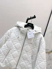Plaid Hooded Down Jacket
