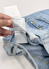 waistband letter wide-leg jeans