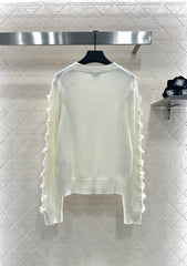 Solid Bow Knit Sweater