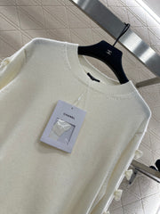 Solid Bow Knit Sweater