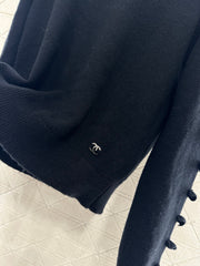 Solid Bow Knit Sweater
