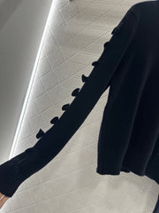 Solid Bow Knit Sweater