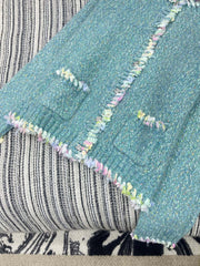 heavy handmade lace round neck jacket