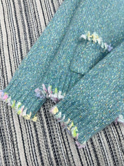 heavy handmade lace round neck jacket