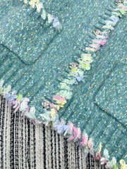 heavy handmade lace round neck jacket