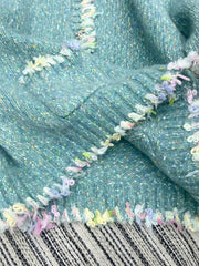 heavy handmade lace round neck jacket