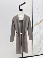 A relaxed mid-length knitted jacket