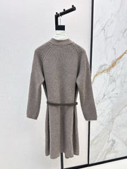 A relaxed mid-length knitted jacket