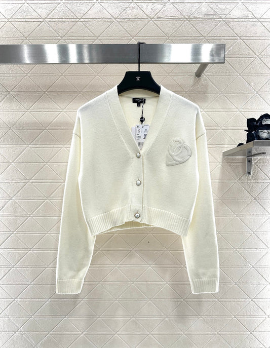 Heart Letter Knit Cardigan