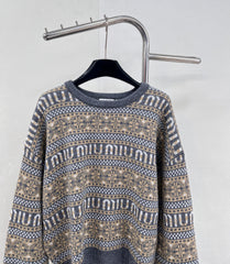 floral lettering knitted top
