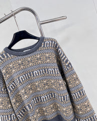 floral lettering knitted top
