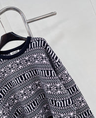 floral lettering knitted top