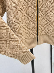 Cashmere and wool hooded jacket