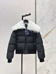 Subtle Embossed Short Down Jacket