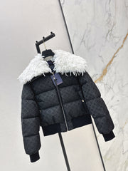 Subtle Embossed Short Down Jacket