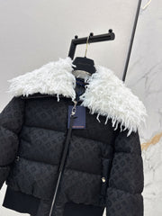Subtle Embossed Short Down Jacket