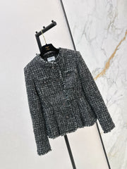Fringe and Fur Trim Dress Coat