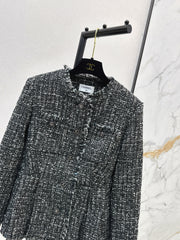 Fringe and Fur Trim Dress Coat