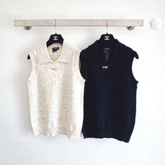 Collared Knitted Vest