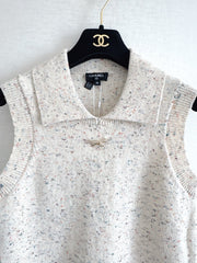 Collared Knitted Vest