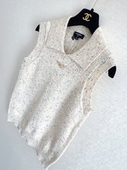 Collared Knitted Vest