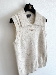 Collared Knitted Vest