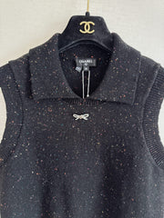 Collared Knitted Vest