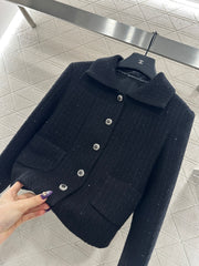 Plaid Tweed Sequined Dress Jacket