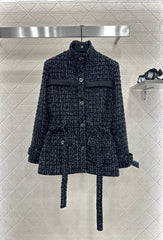 Woven Belt Dress Coat