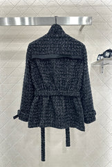 Woven Belt Dress Coat