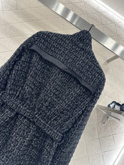 Woven Belt Dress Coat