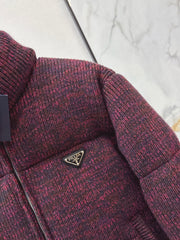 Wool Knit Down Puffer Jacket