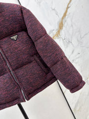 Wool Knit Down Puffer Jacket