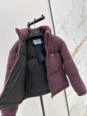 Wool Knit Down Puffer Jacket